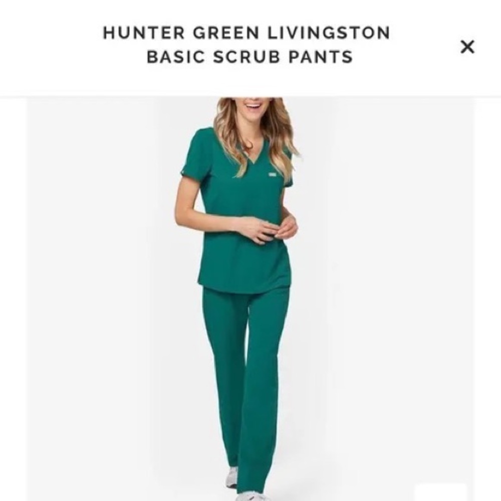 Hunter Green figs scrub set